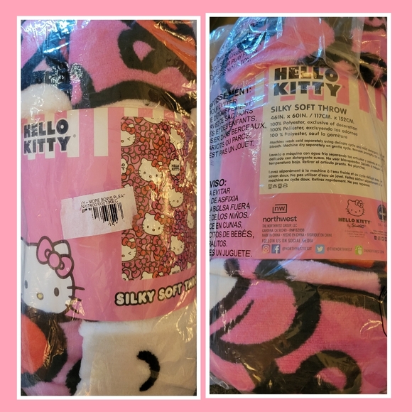 HELLO KITTY SOFT THROW BLANKET - Picture 3 of 3